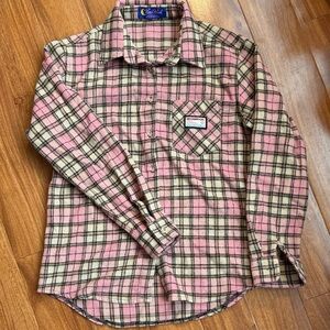 Women’s Pink Plaid Shirt